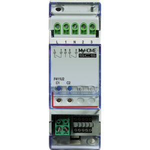ATTUATORE A 2 RELE 2 MODULI DIN BUS Bticino F411U2