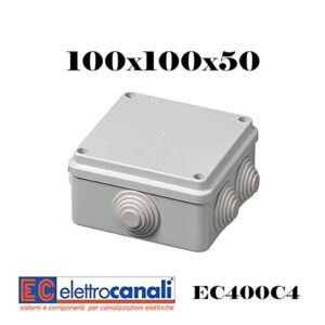 SCATOLA 100X100X50 STAGNA CON FORI