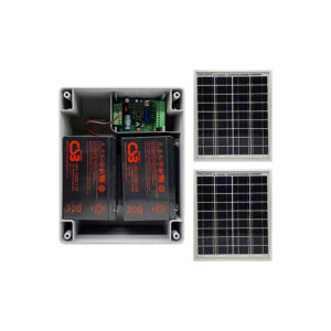 Kit alimentazione con 2 pannelli solari applicabile
a tutte le automazioni a 24VCC