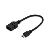 DIGITUS - CAVO ADATTATORE OTG USB M/F 2.0 A MICRO USB