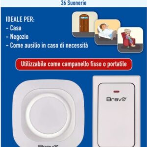 BRAVO - CAMPANELLO WIRELESS PLUG IN CINETICO