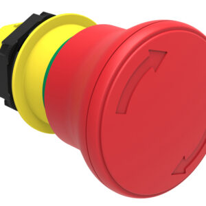 Lovato LPCB6644 pulsante a fungo sgancio a rotazione rosso conforme ISO 13850
