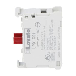 Lovato LPXC01 elemento contatto nc attacchi a vite serie platinum