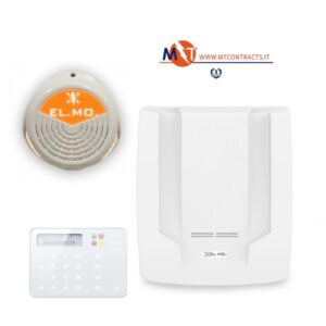 ELMO P2407 KIT CENTRALE SERIE PREGIO 1000 &ndash; 8/16 ING. ESP. 48 CABLATI/ Wireless case plastico + ANIMA B + SIRENA SA5000 logo M.T. Contracts