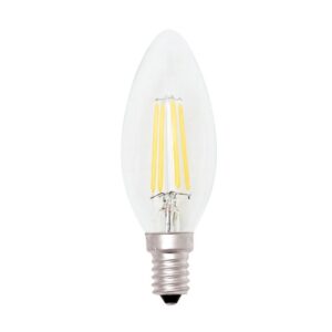 LAMPADA LED FILAMENTO OLIVA C35 4W 470LM 3000K E14 E VETRO TRASPARENTE HG0524