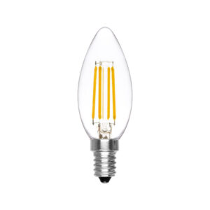 LAMPADA LED FILAMENTO OLIVA C35 4W 470LM 4000K E14 E VETRO TRASPARENTE HG0524N