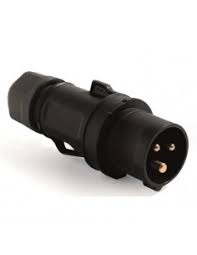 SPINA NERA PER SPETTACOLO CEE 3P 16A IP54 COLORE NERO 220V ROSI 1009213N