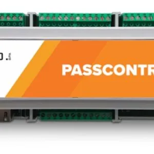 Controller su guida DIN gestione 1 porta + supervisione moduli PASSGATE su linea seriale TERABUS, alimentazione esterna