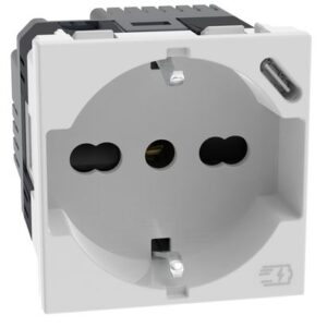 Bticino MatixGo JW4140A16USB Presa standard Italia P40 con caricatore USB integrato
