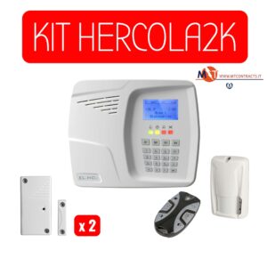 Elmo KIT ANTINTRUSIONE HERCOLA2K Via Radio composto da una centrale HERCOLA2K + 1 sensore CONDOR2K + 2 sensori LUPUSC2K + 1 telecomando ATLANTE2K